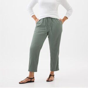 GAP Linen Pull-On Pants Sage Green